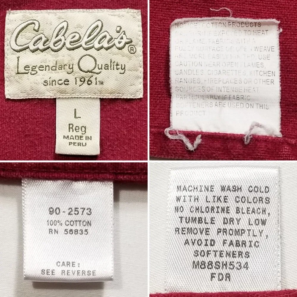 *SOLD* 10 CABELA'S Legendary Quality Button Up Shirt 5738E1M - Picture 7 of 8